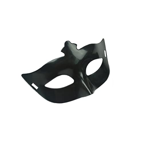 BCATTAW Schwarze Halbgesichtsmaske Show Party PVC Gesichtsabdeckung Kostüm Requisite für Halloween Maskerade von BCATTAW