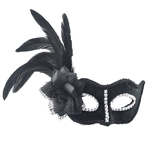 BCATTAW Schwarze Kostüm Halbgesichtsmaske Fleuron Party Gesichtsbedeckung Venedig Maskerade Maske BCATTAW Schwarze Kostüm Halbgesichtsmaske Fleuron Party Gesichtsbedeckung Venedig Maskerade Maske von BCATTAW