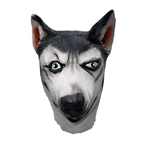 BCATTAW Tier Cosplay Maske Husky Niedlich Lustige Erha Kopfbedeckung Halloween Tanz Requisiten Maske Horror Kopfbedeckung für Halloween Karneval Kostüm Party Requisiten BCATTAW Tier Cosplay Maske Husky Niedlich Lustige Erha Kopfbedeckung Halloween Tanz Requisiten Maske Horror Kopfbedeckung für Halloween Karneval Kostüm Party Requisiten von BCATTAW