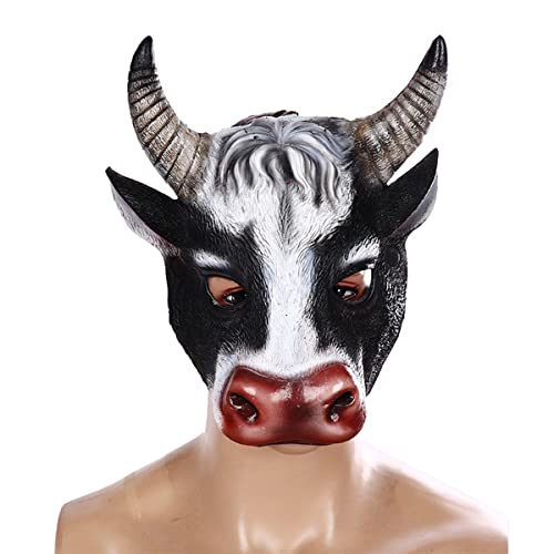 BCATTAW Tier-Kuhkopf-Maske, Happy Festival, Ostern, Party, Performance-Requisiten, halbes Gesicht, PU-Schaum BCATTAW Tier-Kuhkopf-Maske, Happy Festival, Ostern, Party, Performance-Requisiten, halbes Gesicht, PU-Schaum von BCATTAW