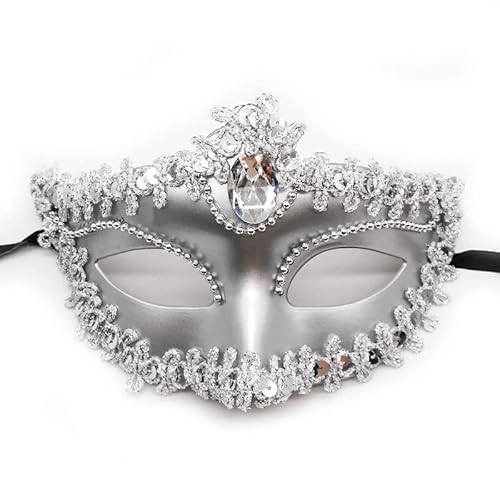 BCATTAW Weiße Krone Cosplay Maske Kunststoff Halbgesichtsabdeckung Halloween Kostüm Requisiten für Mann BCATTAW Weiße Krone Cosplay Maske Kunststoff Halbgesichtsabdeckung Halloween Kostüm Requisiten für Mann von BCATTAW