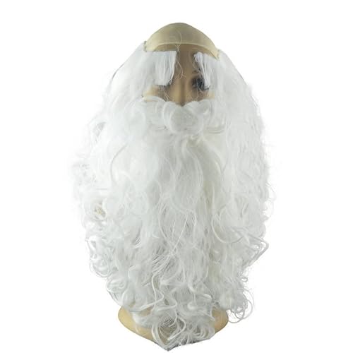 BCATTAW Weiße Weihnachtsmann-Cosplay-Maske, Party, Overhead-Abdeckung, Halloween-Kostüm-Requisiten BCATTAW Weiße Weihnachtsmann-Cosplay-Maske, Party, Overhead-Abdeckung, Halloween-Kostüm-Requisiten von BCATTAW