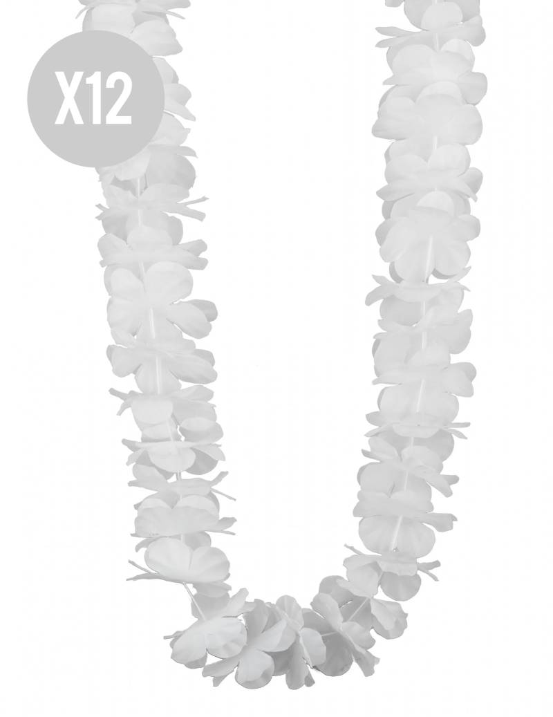 12 Weiße Hawaii-Ketten 12 Weiße Hawaii-Ketten von BCI