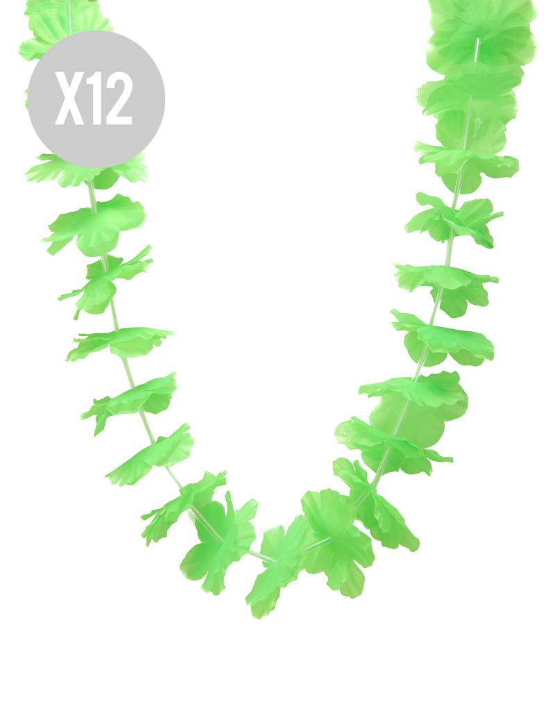 12er-Pack Hawaii-Ketten grün für Erwachsene 12er-Pack Hawaii-Ketten grün für Erwachsene von BCI