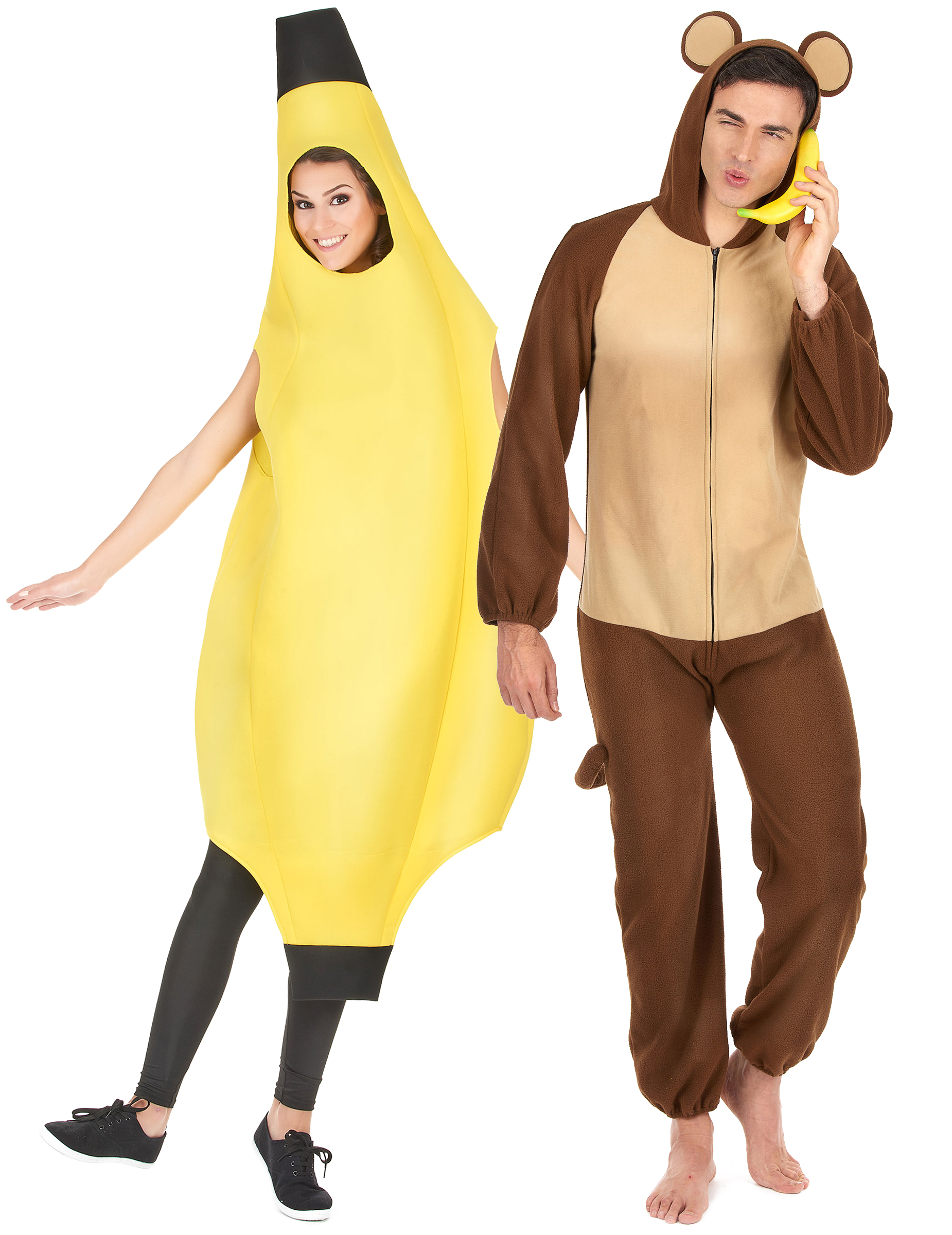 Affe und Banane Paarkostüm für Erwachsene von BCI