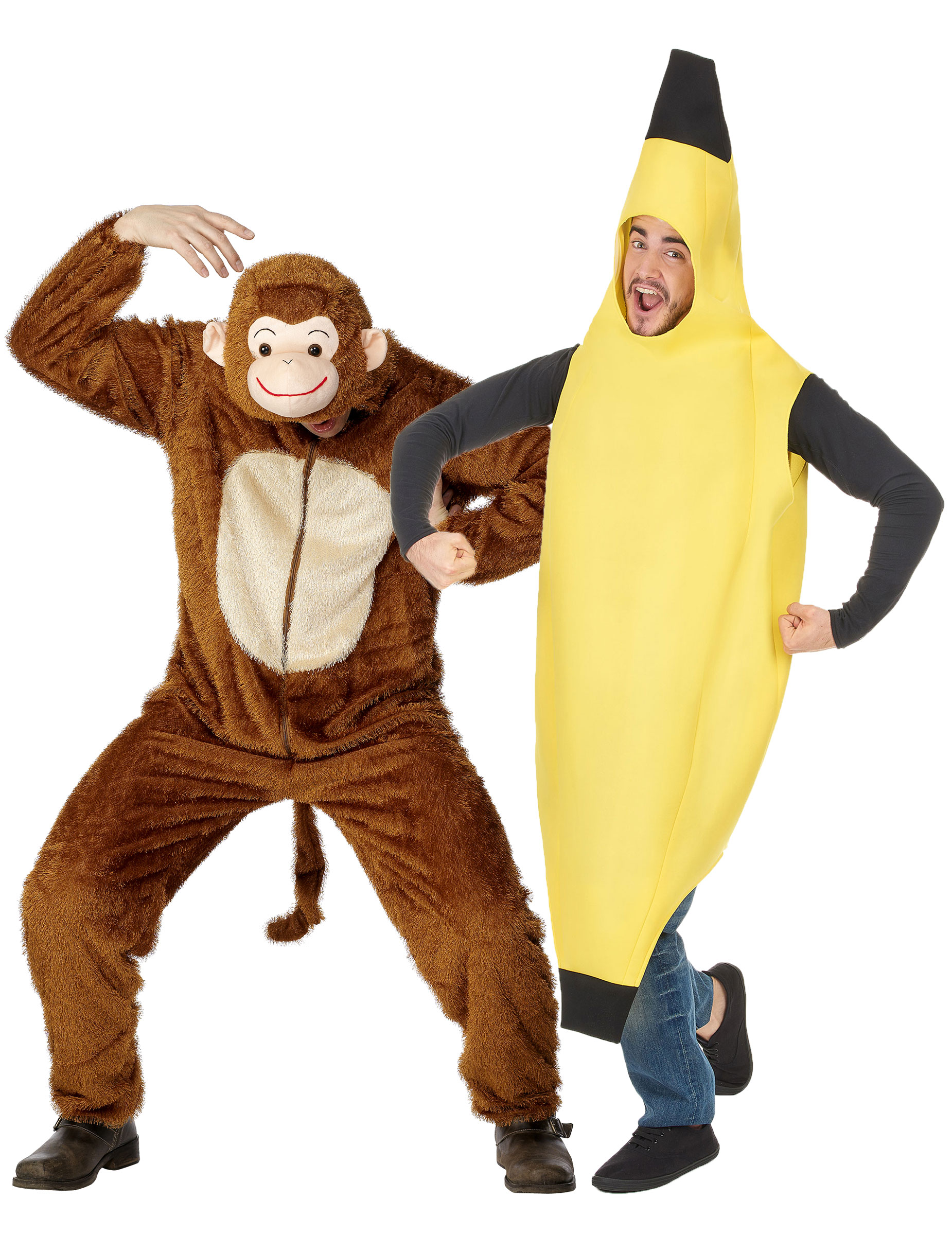 Affen- und Bananen-Paarkostüm für Erwachsene Fasching gelb-braun Affen- und Bananen-Paarkostüm für Erwachsene Fasching gelb-braun von BCI