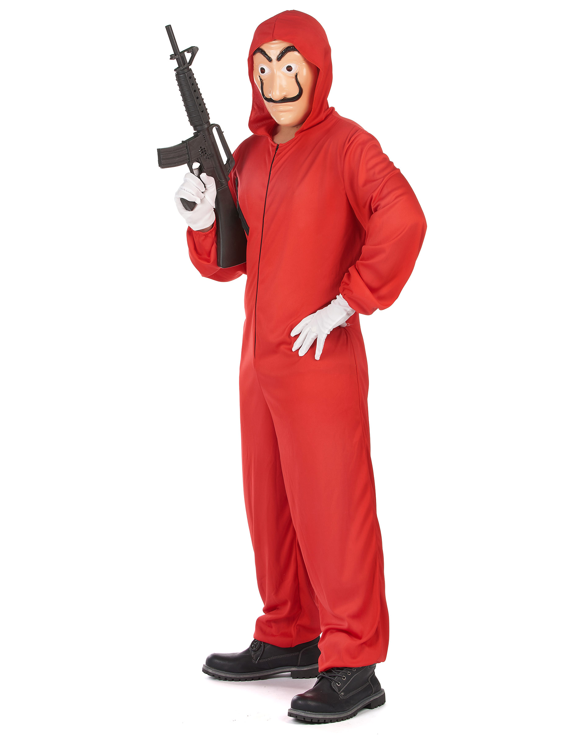 Bankräuber Halloween-Kostümset für Erwachsene rot-beige-schwarz Bankräuber Halloween-Kostümset für Erwachsene rot-beige-schwarz von BCI