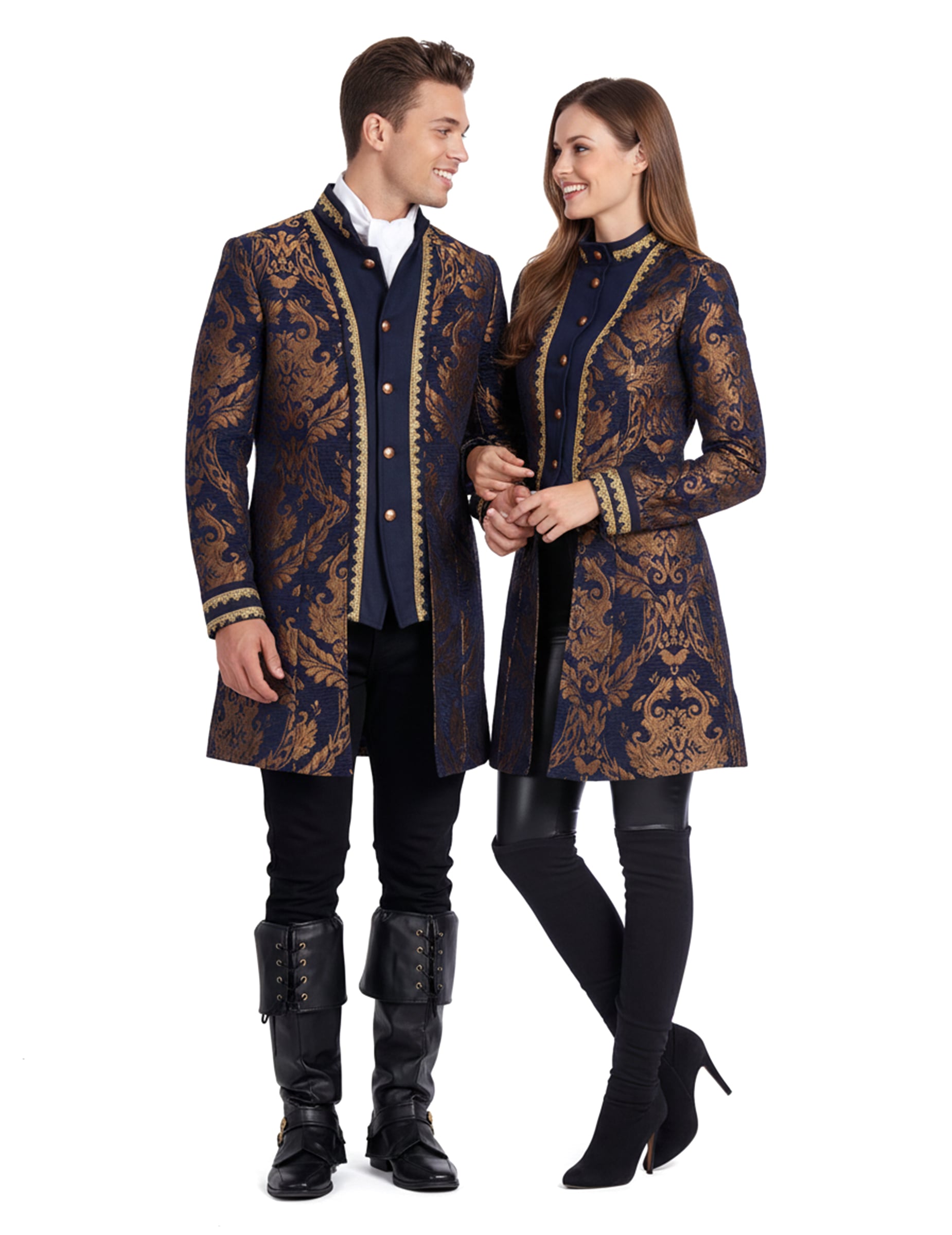 Blaues barockes Partnerkostüm für Erwachsene von BCI