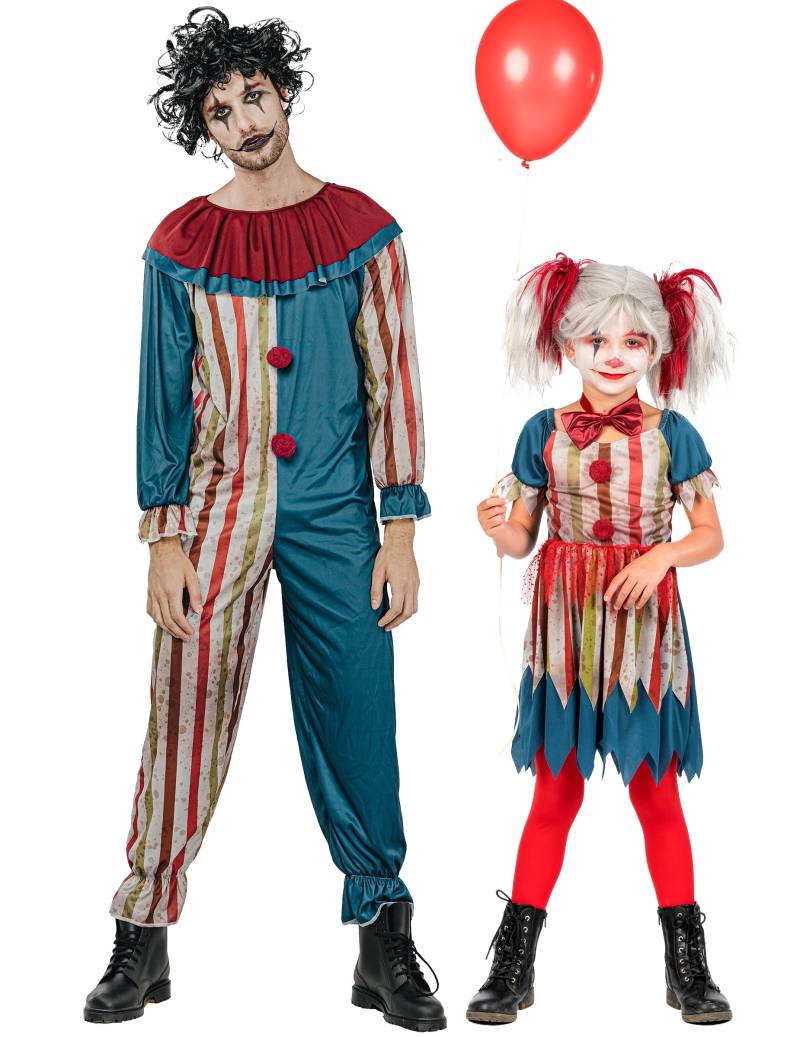 Bunte Paar Clownkostüme von BCI