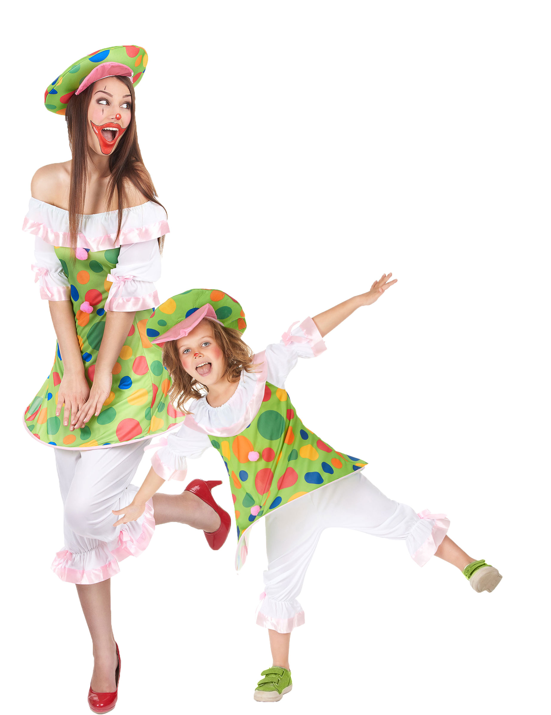 Buntes Mutter Tochter Paarkostüm Clown bunt Buntes Mutter Tochter Paarkostüm Clown bunt von BCI