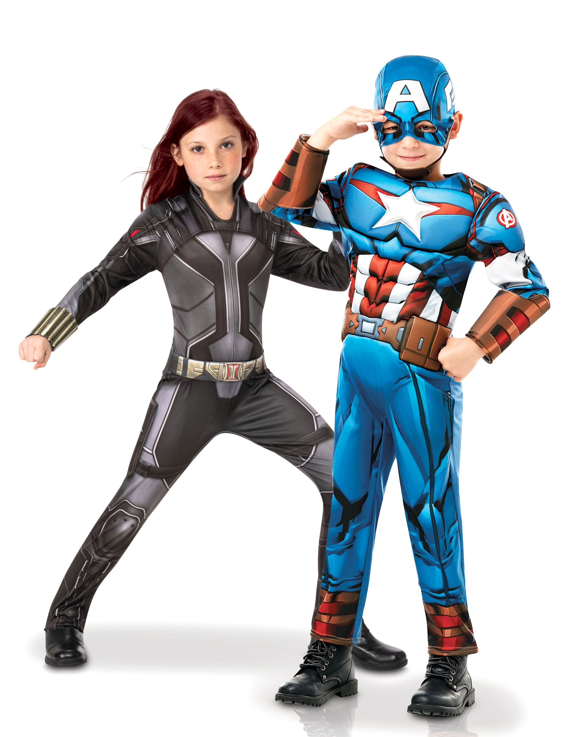 Captain America und Black Widow Paarkostüm Kinder Captain America und Black Widow Paarkostüm Kinder von BCI