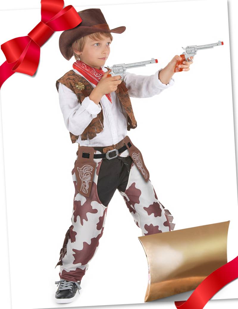 Cowboy-Geschenkbox für Kinder 4-teilig bunt von BCI
