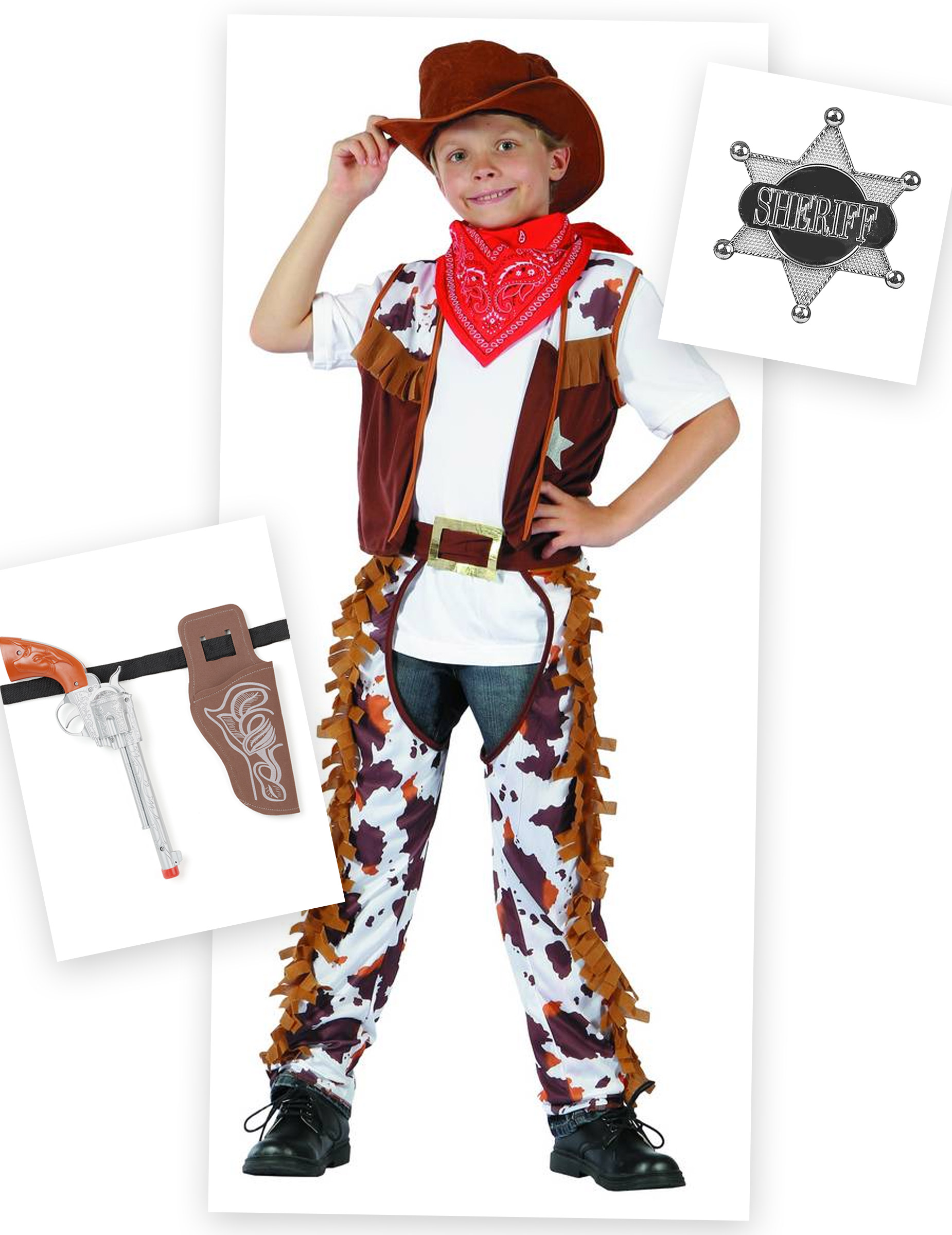 Cowboy-Kostümset für Kinder 7-teilig Cowboy-Kostümset für Kinder 7-teilig von BCI