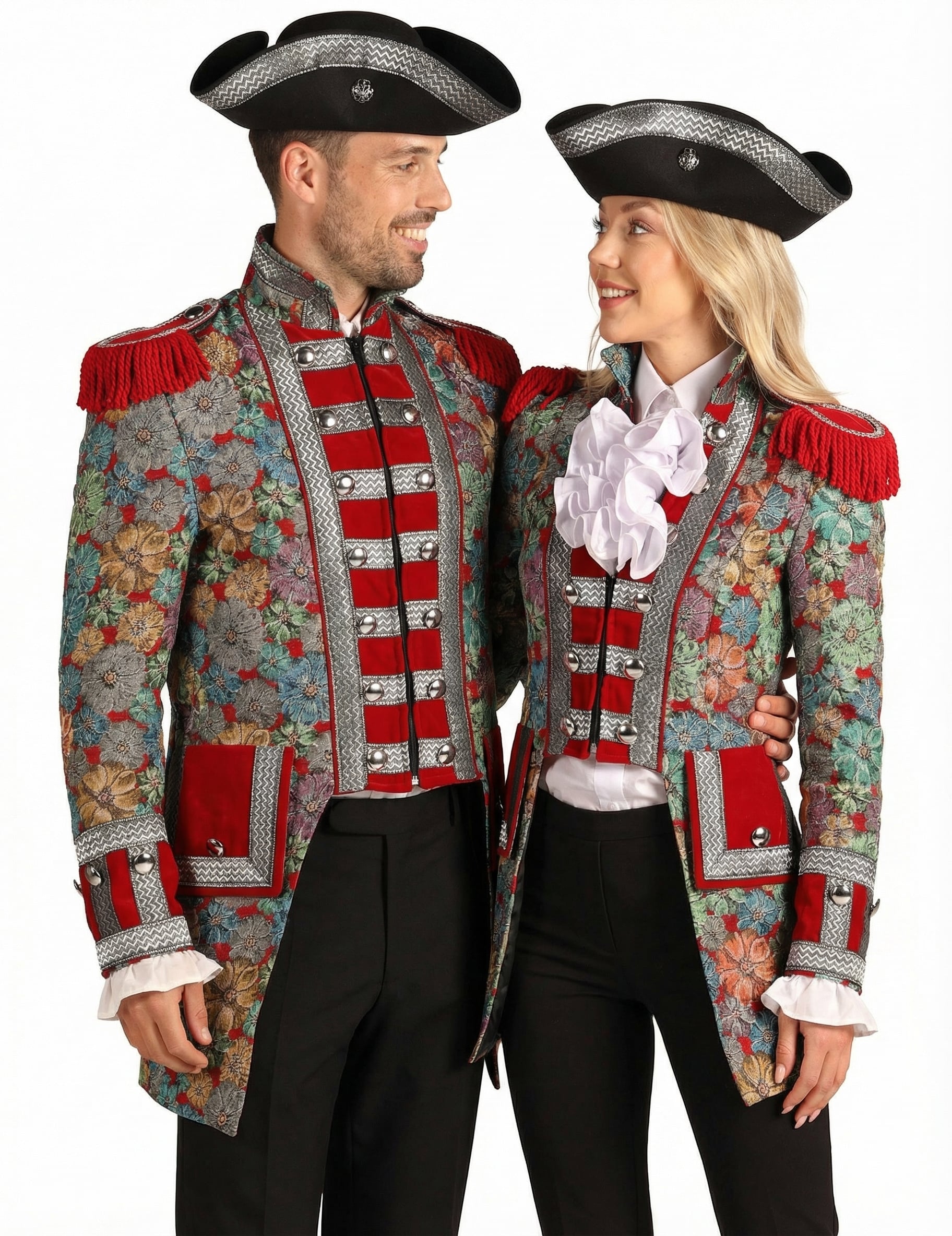 Floral gemusterte Jacken Paarkostüm Premium für Erwachsene von BCI