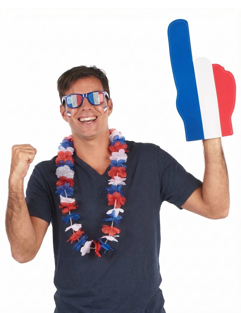 Frankreich Fan-Set: Brille, Hawaii-Kette und Riesenhand Frankreich Fan-Set: Brille, Hawaii-Kette und Riesenhand von BCI