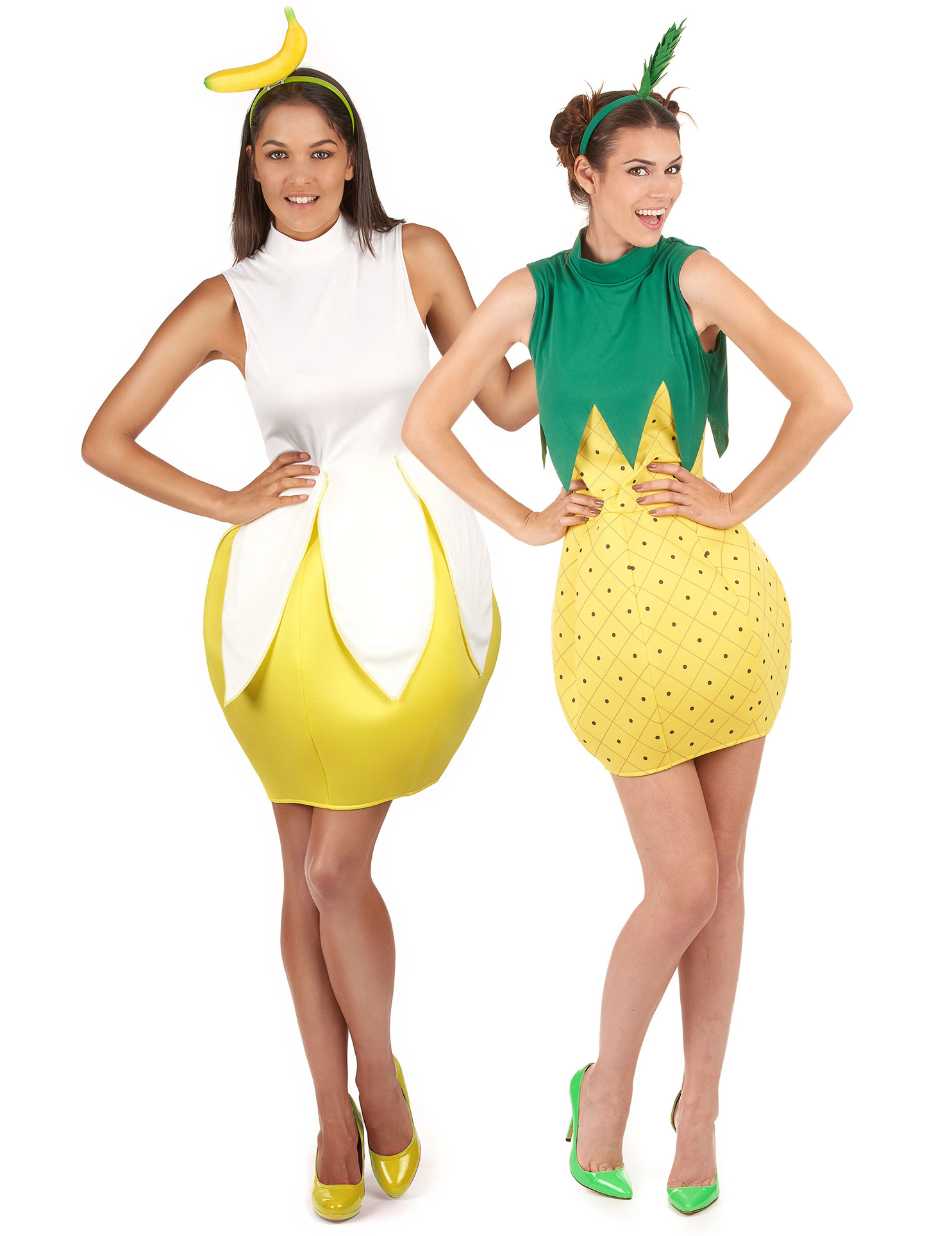 Freche Früchte-Paarkostüm für Damen Karneval gelb-grün-weiss Freche Früchte-Paarkostüm für Damen Karneval gelb-grün-weiss von BCI