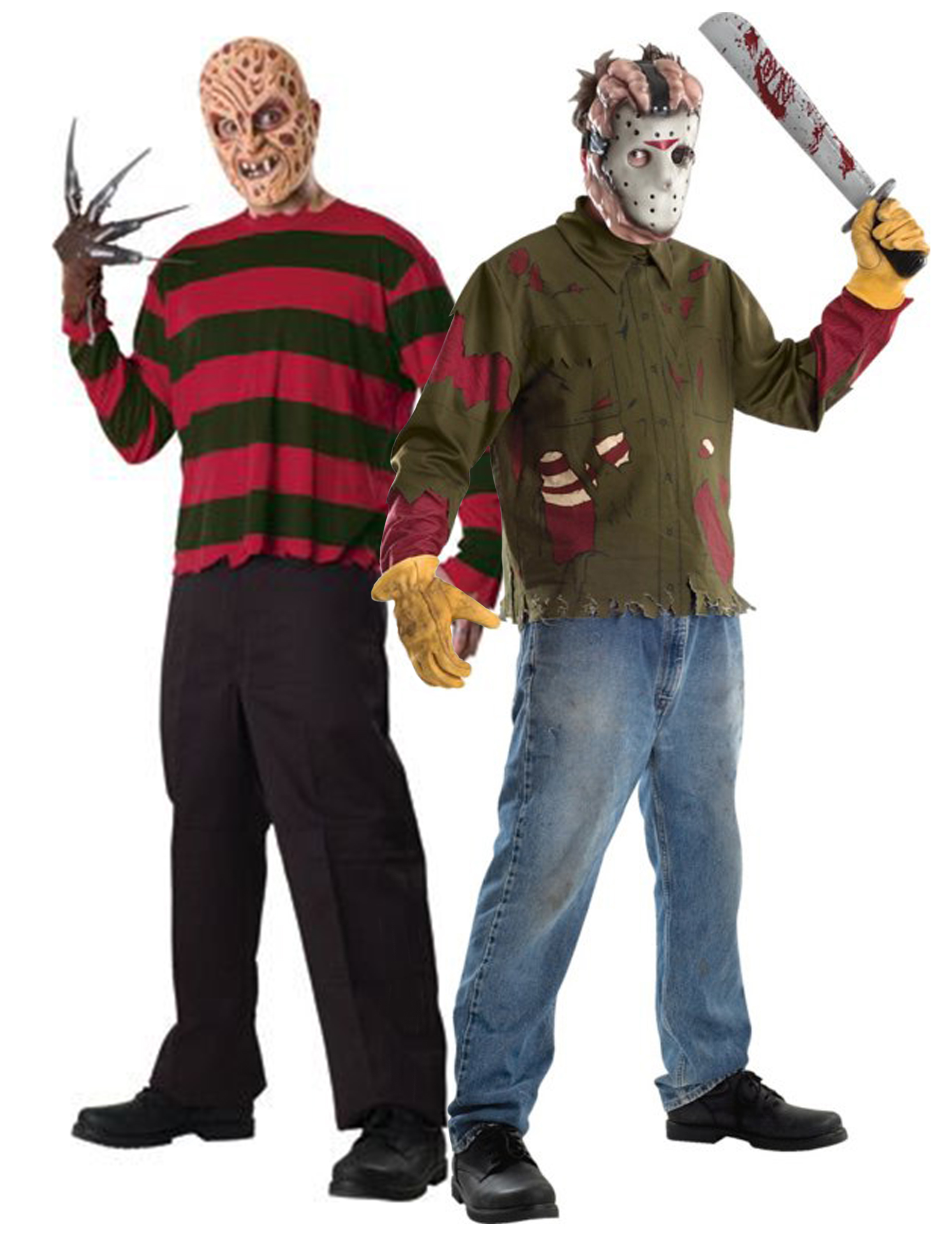 Freddy vs. Jason-Paarkostüm für Erwachsene Halloweenkostüm bunt von BCI