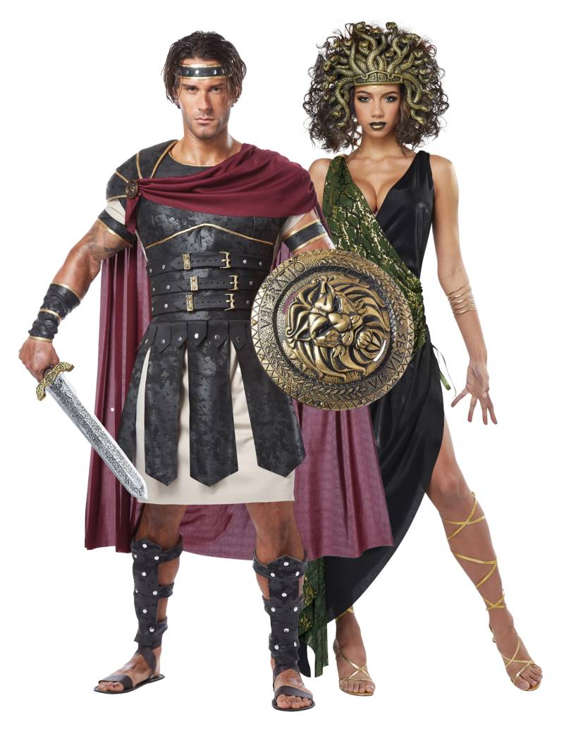 Gladiator und Medusa Paarkotüm Rot schwarz von BCI