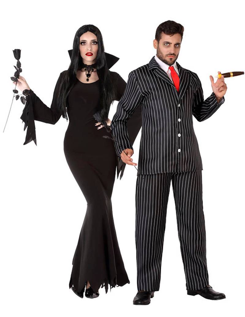 Gothic-Familie Paarkostüm Halloween-Kostüm schwarz von BCI