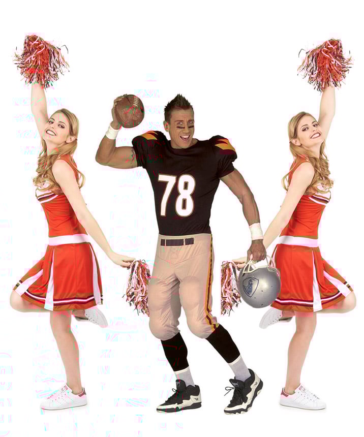 Gruppenkostüm Football Cheerleader Erwachsene von BCI