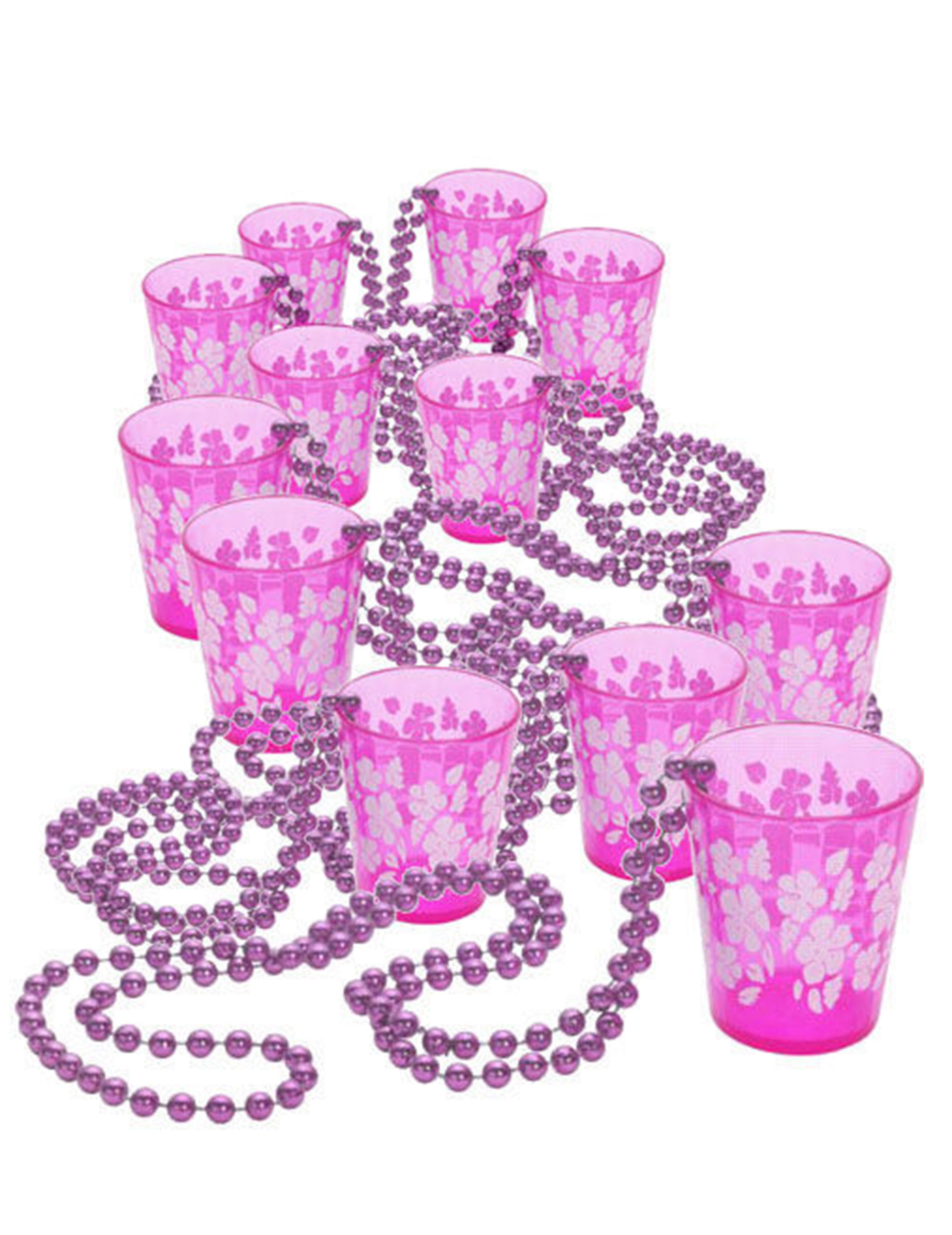 Halsketten-Set Shooter-Gläser 12 Stück rosa 50cm von BCI