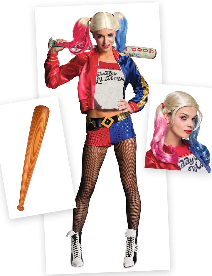 Harley Quinn-Kostümset Suicide Squad 3-teilig bunt von BCI