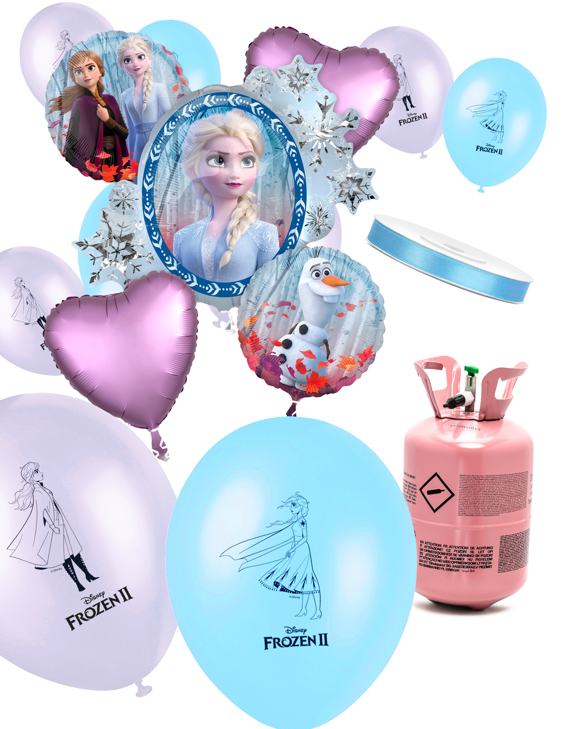 Heliumflaschen Set mit 13 Ballons die Eiskönigin und Satinband Heliumflaschen Set mit 13 Ballons die Eiskönigin und Satinband von BCI
