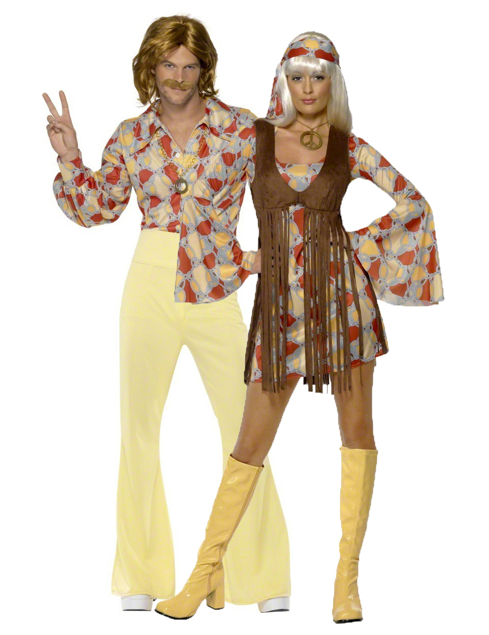 Hippie-Paarkostüm für Erwachsene Hippie-Paarkostüm für Erwachsene von BCI