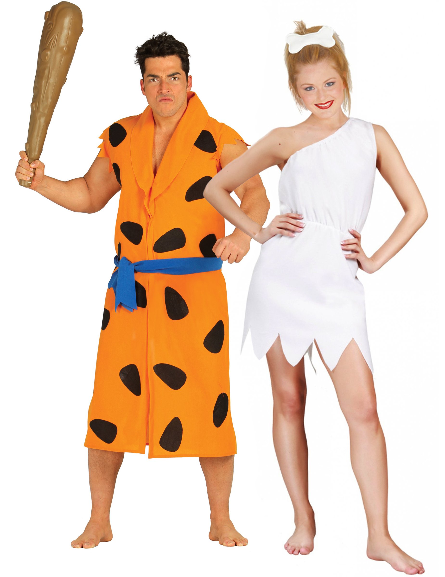 Höhlenbewohner-Paarkostüm für Erwachsene Faschingskostüm orange-schwarz-weiss Höhlenbewohner-Paarkostüm für Erwachsene Faschingskostüm orange-schwarz-weiss von BCI