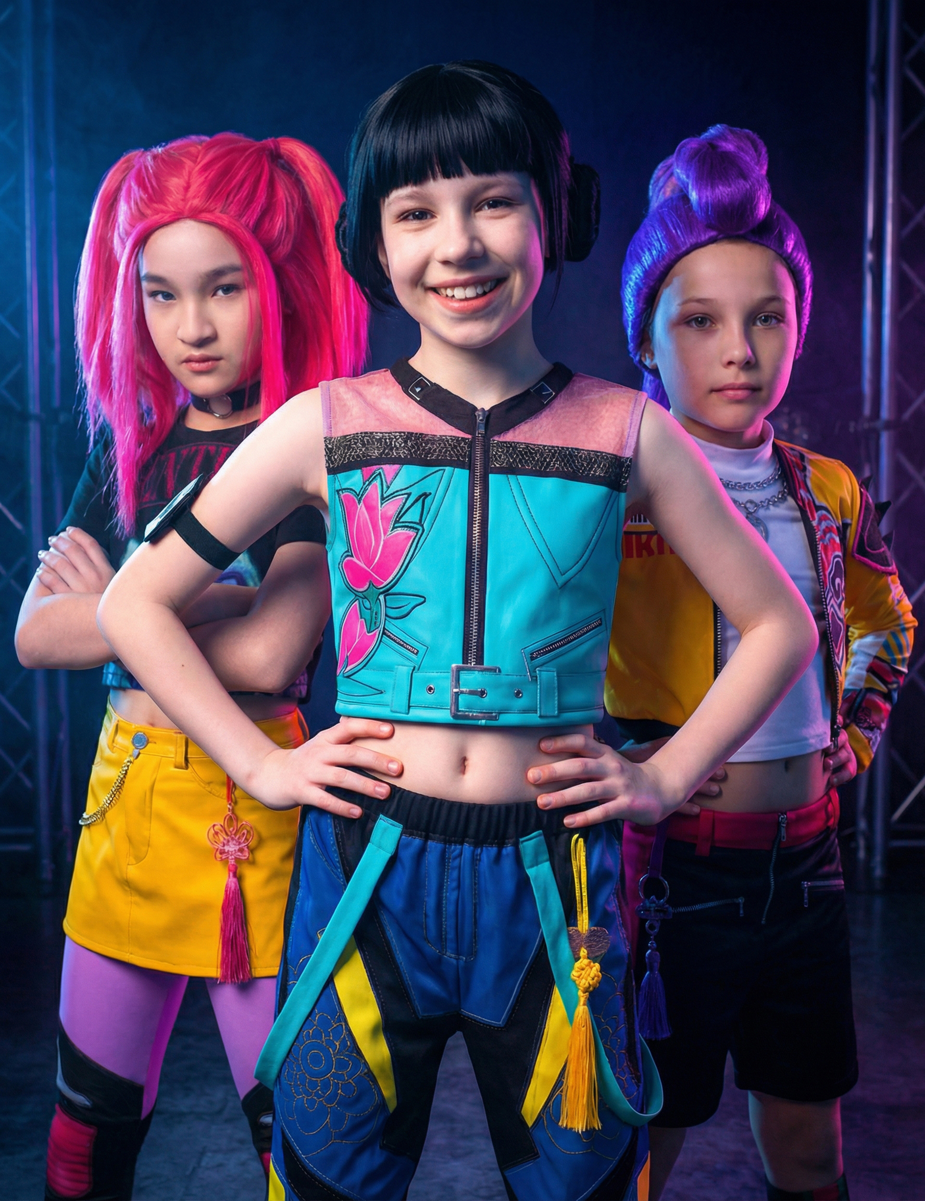 Huntrix Kpop Demon Hunter Gruppenkostüm für Kinder von BCI