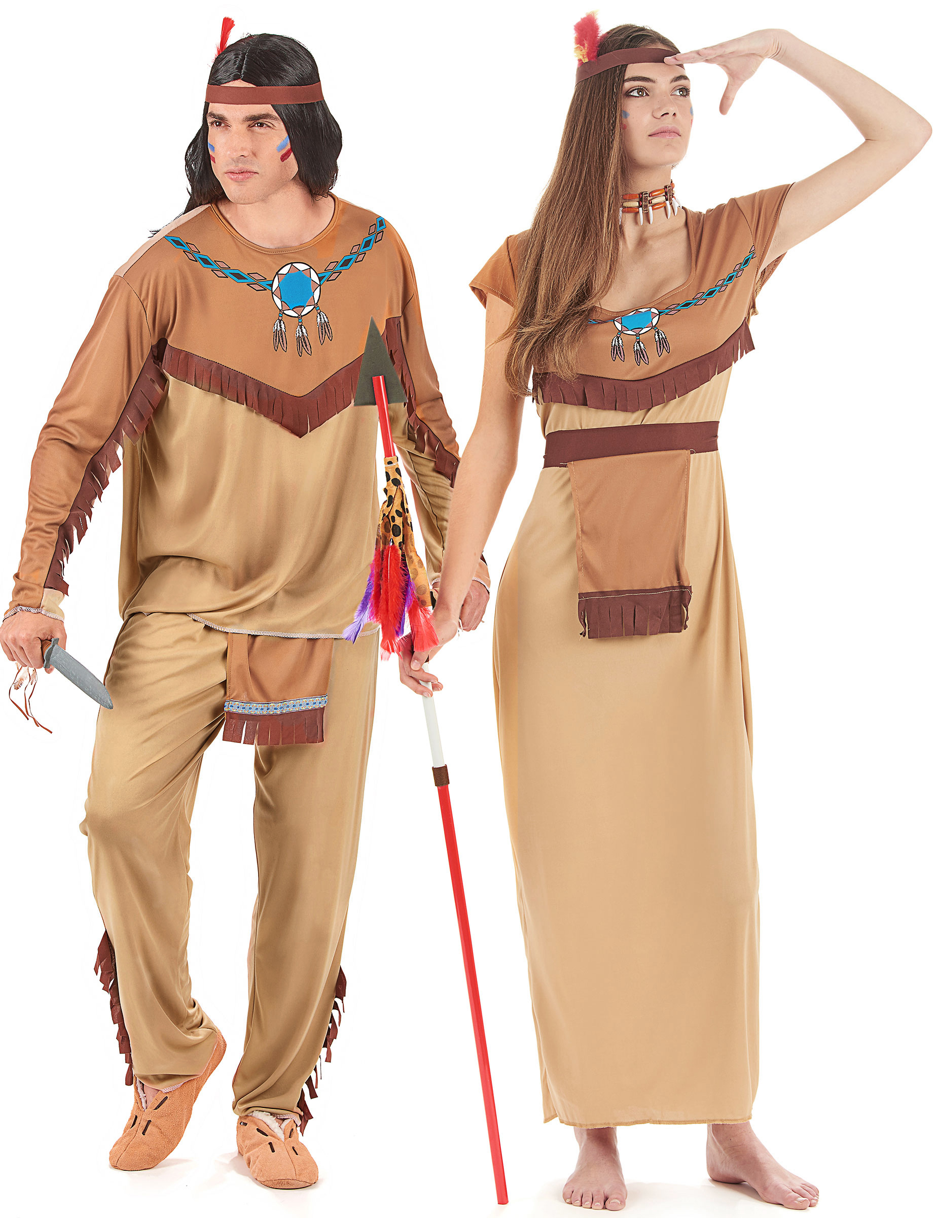 Indianer Erwachsenenkostüm für Paare braun Indianer Erwachsenenkostüm für Paare braun von BCI