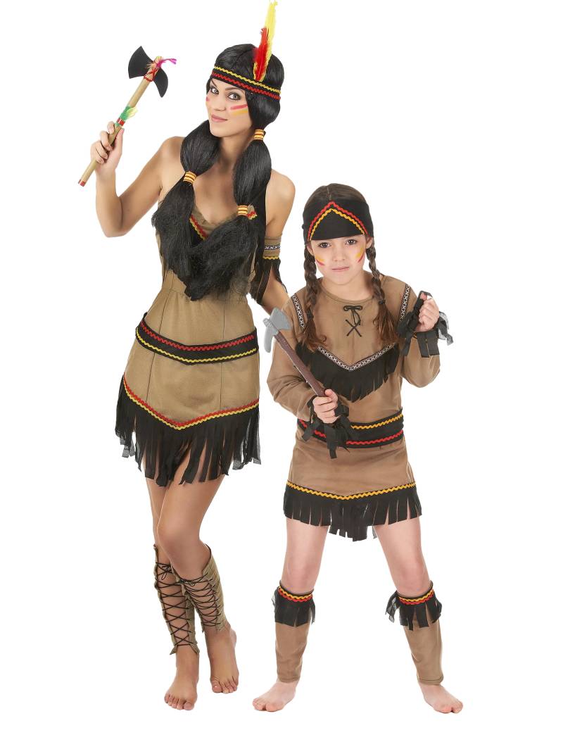 Indianerinnen Kostüm Mutter und Tochter Paarkostüm von BCI