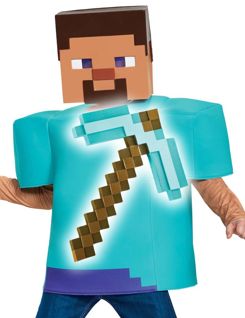 Minecraft Steve Kostümset mit Hacke für Kinder von BCI