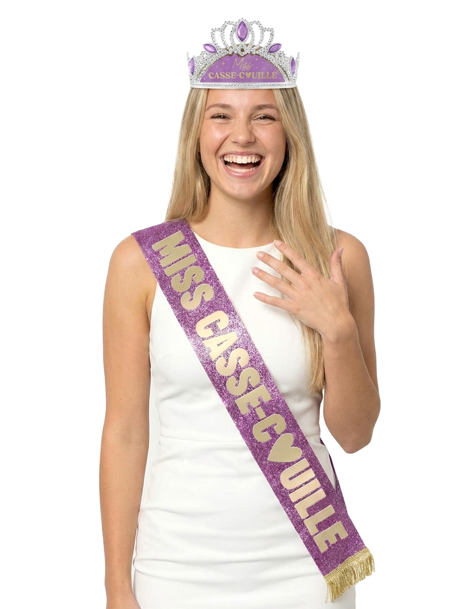 Miss Casse Couille Schärpe und Diadem Set Miss Casse Couille Schärpe und Diadem Set von BCI