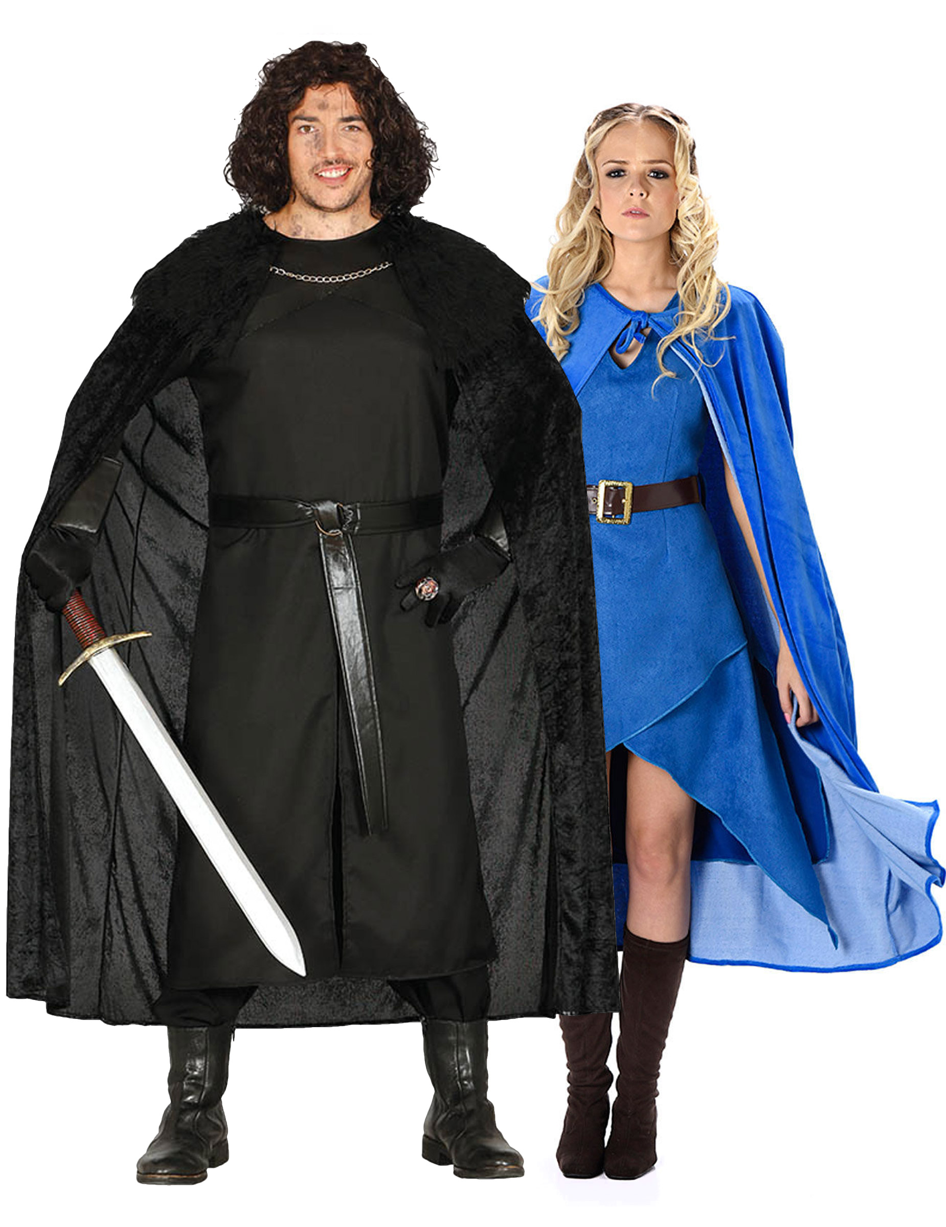 Mittelalter-Paarkostüm für Damen und Herren Herrscherpaar schwarz-blau Mittelalter-Paarkostüm für Damen und Herren Herrscherpaar schwarz-blau von BCI