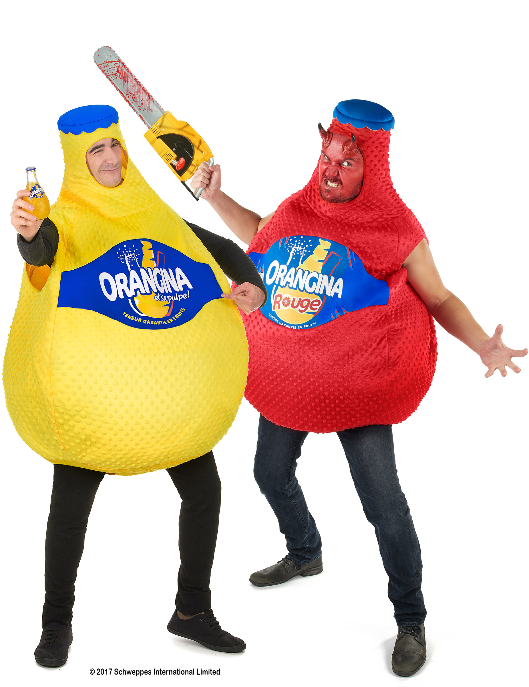 Orangina-Paarkostüm Getränke-Kostüm rot-gelb Orangina-Paarkostüm Getränke-Kostüm rot-gelb von BCI