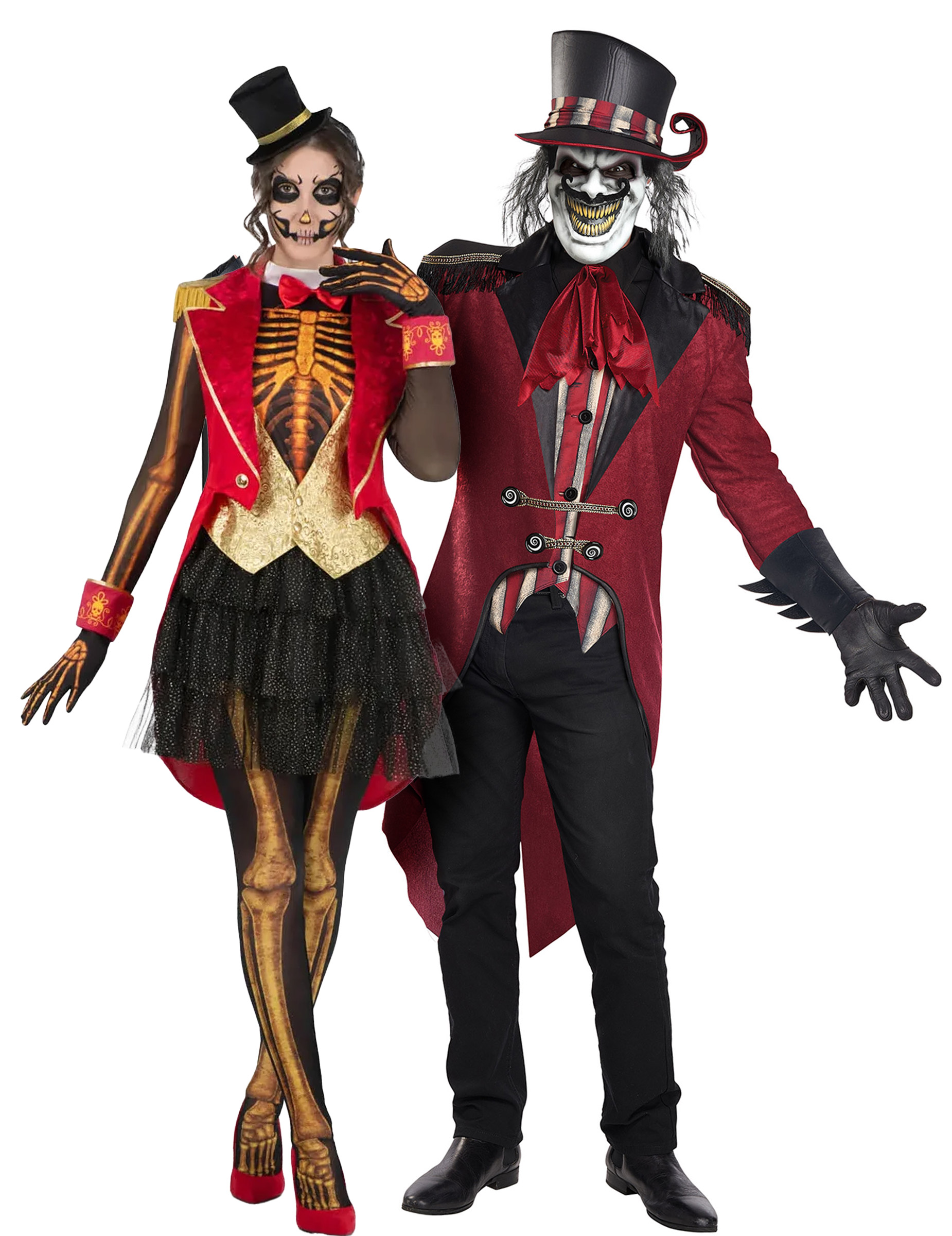 Paarkostüm Dompteur und Madame Loyal im Skelett Design von BCI