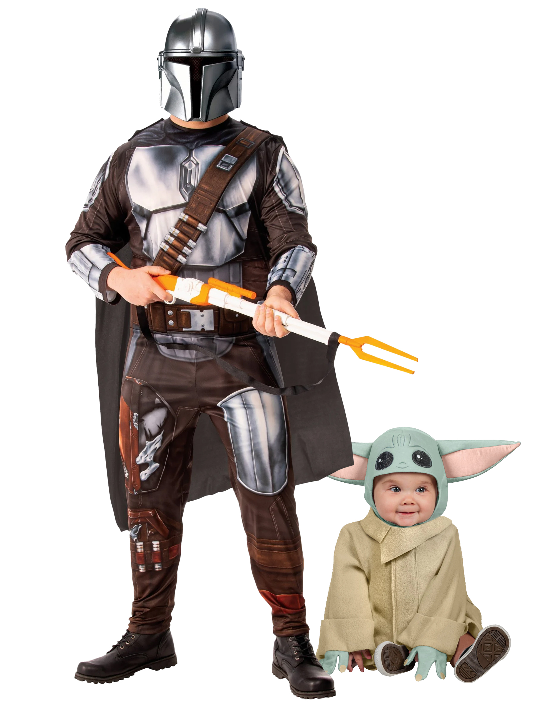 Paarkostüm Mandalorianer und Baby Yoda Erwachsene-Kind Paarkostüm Mandalorianer und Baby Yoda Erwachsene-Kind von BCI