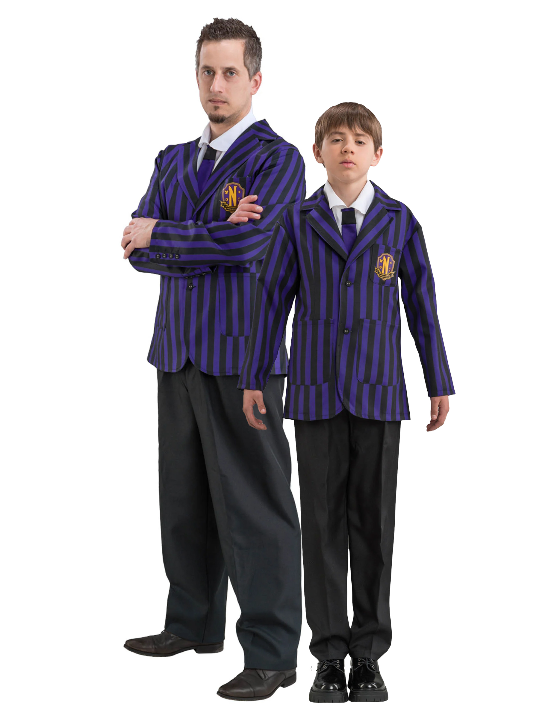 Paarkostüm Wednesday für Vater und Sohn Schuluniform von BCI