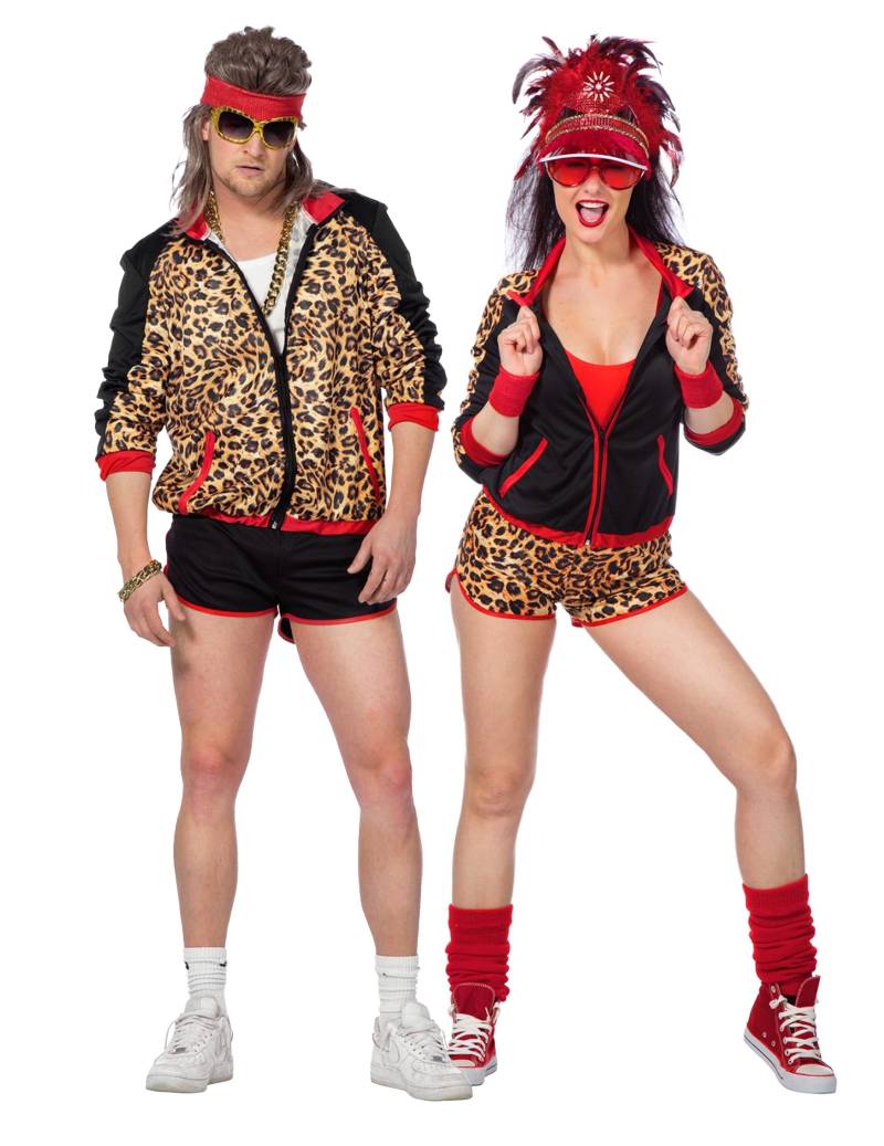 Paarkostüm im Leopardenmuster der 80er Jahre Erwachsene Paarkostüm im Leopardenmuster der 80er Jahre Erwachsene von BCI
