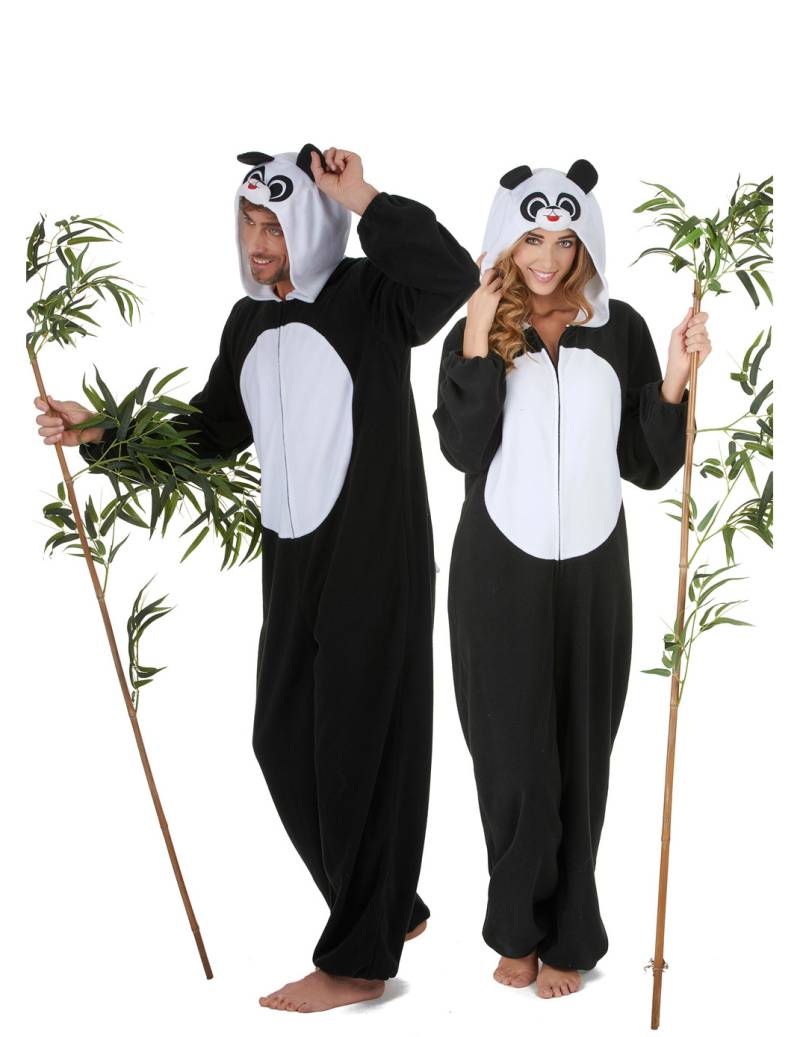 Panda-Paarkostüm für Erwachsene Karneval schwarz-weiss von BCI