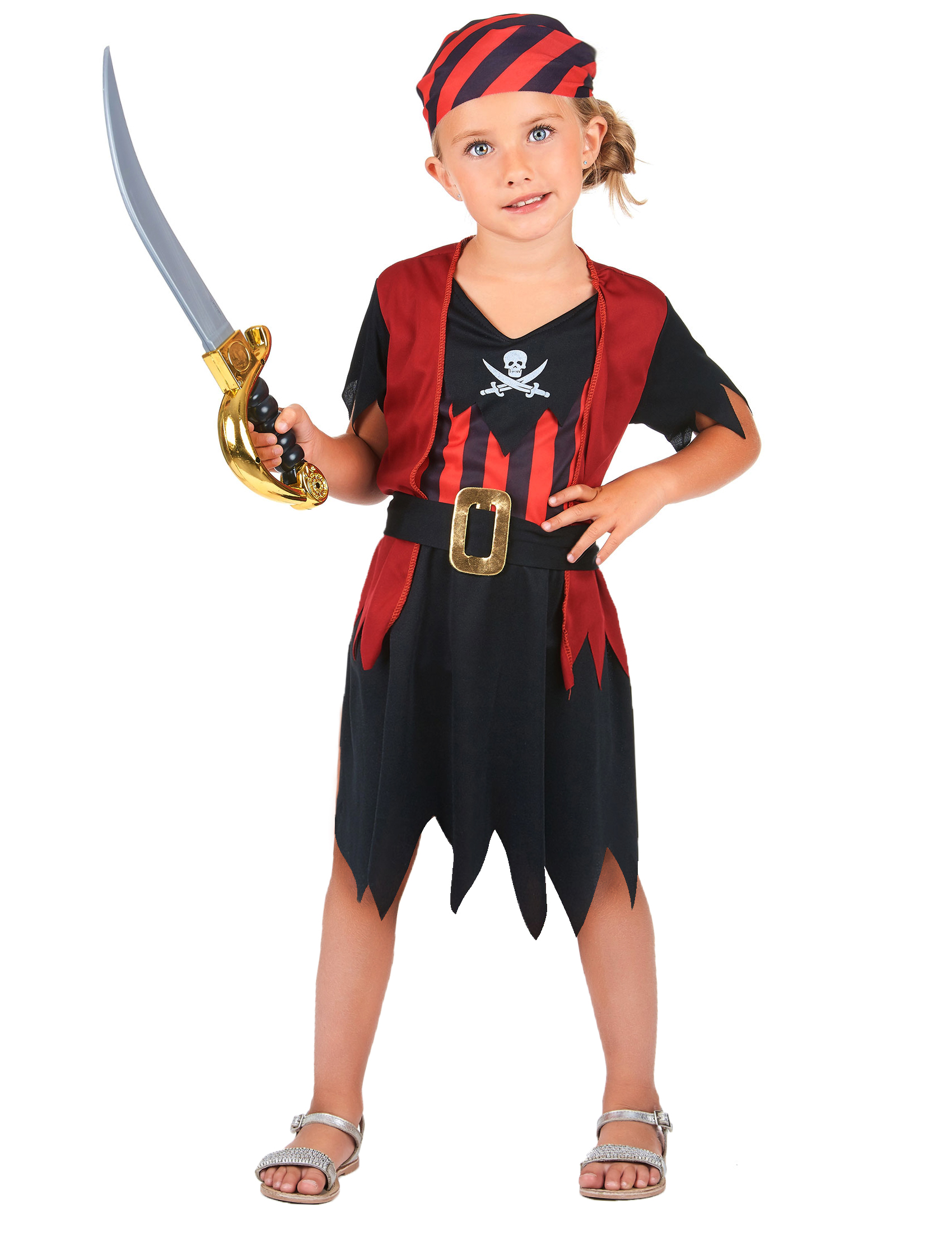 Piraten-Kostüm für Kinder schwarz-rot von BCI