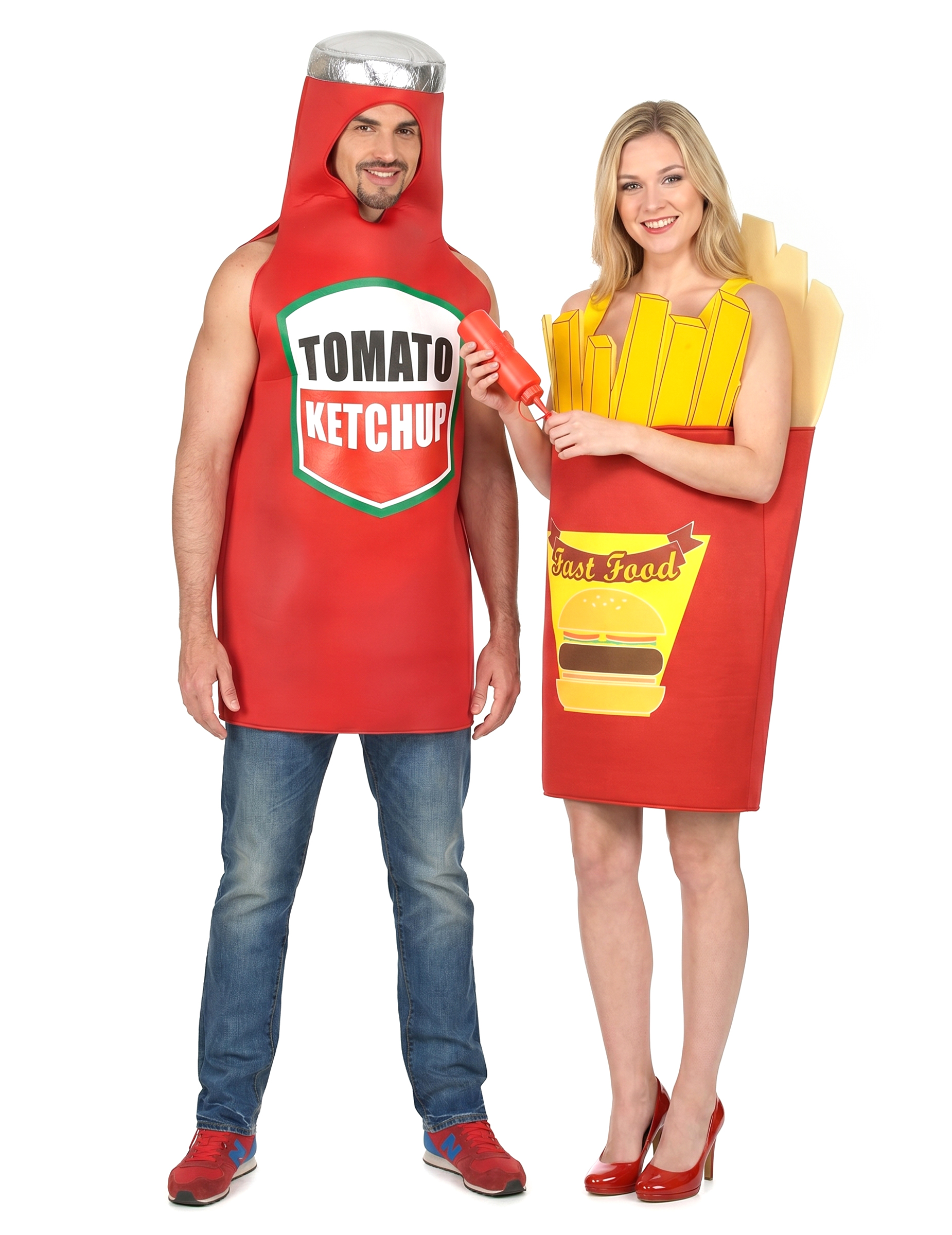 Pommes und Ketchup Partnerkostüm für Erwachsene von BCI