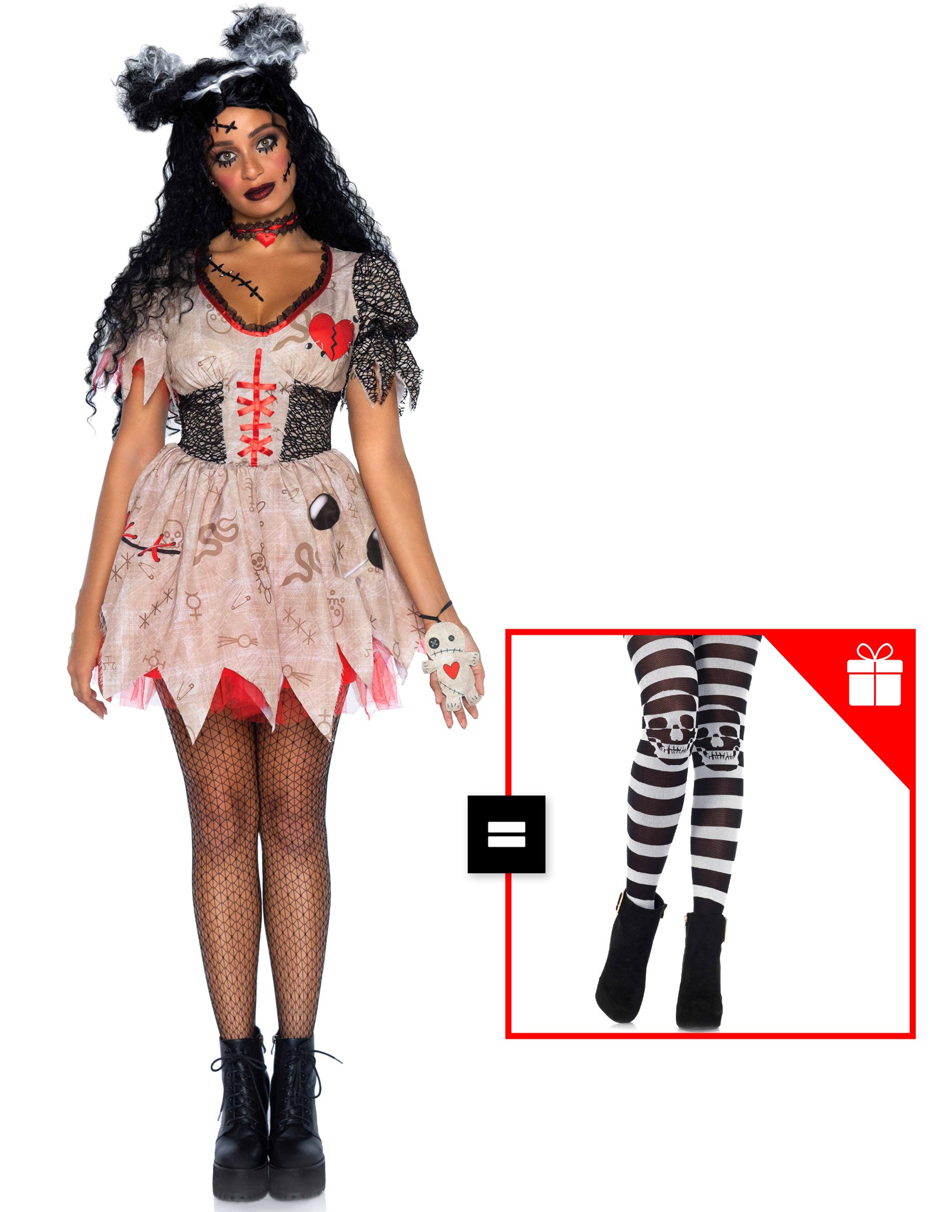 Puppen Voodoo Kostüm Set für Damen Puppen Voodoo Kostüm Set für Damen von BCI