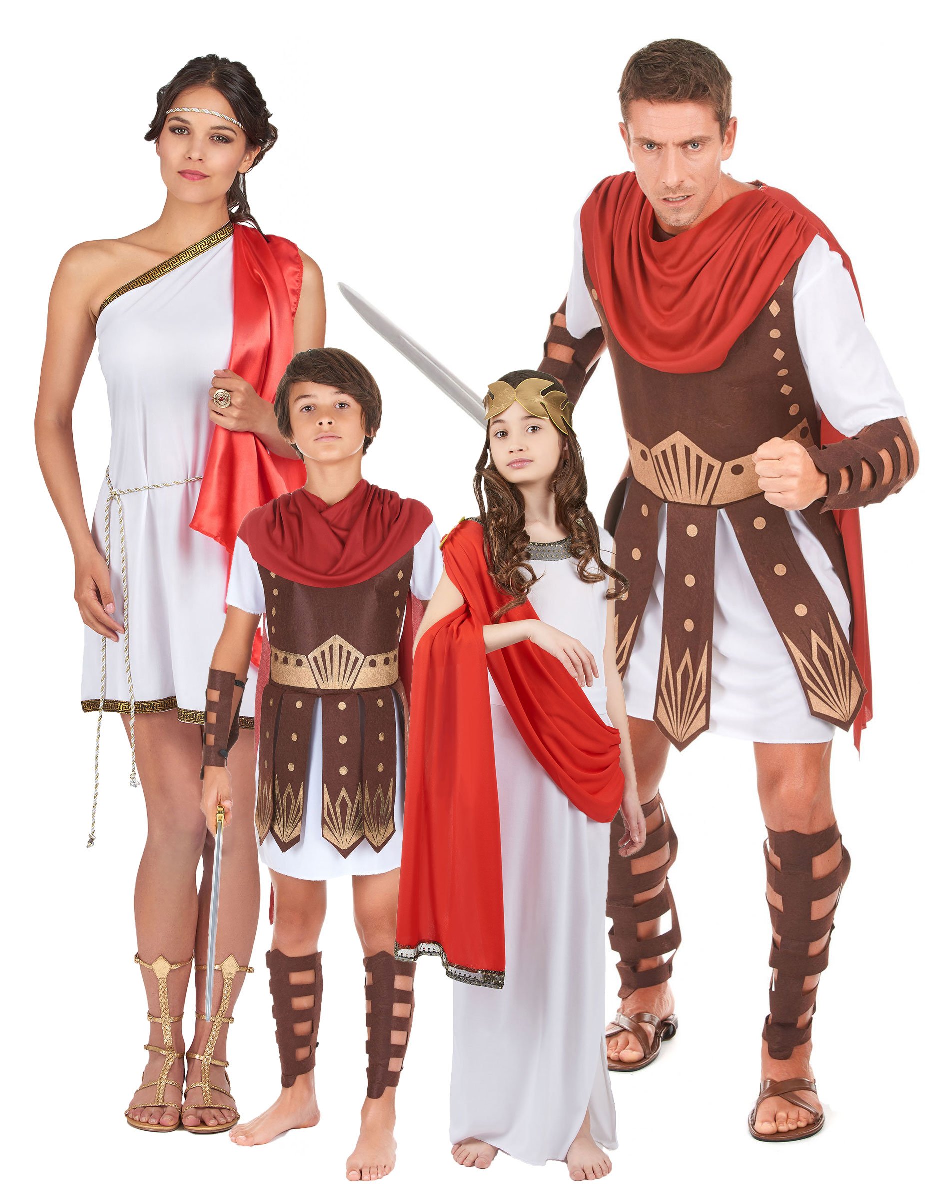 Römer-Familie Karneval braun-rot-weiss von BCI