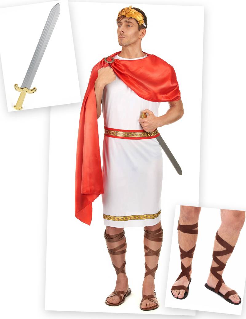 Römer Kostüm-Set 7-teilig weiss-rot von BCI