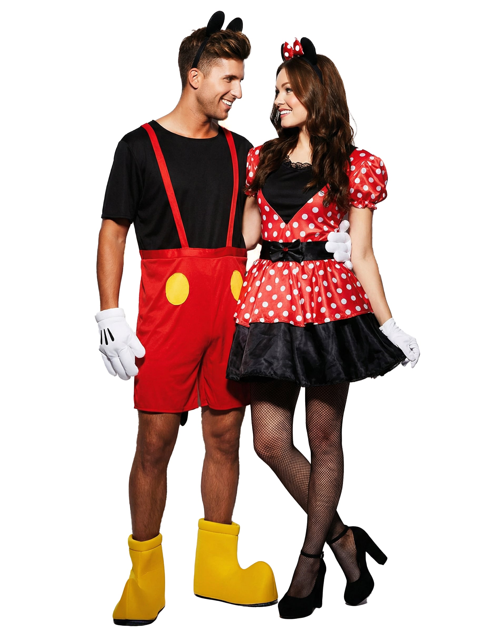 Rot gepunktetes Mäuse-Partnerkostüm für Erwachsene von BCI
