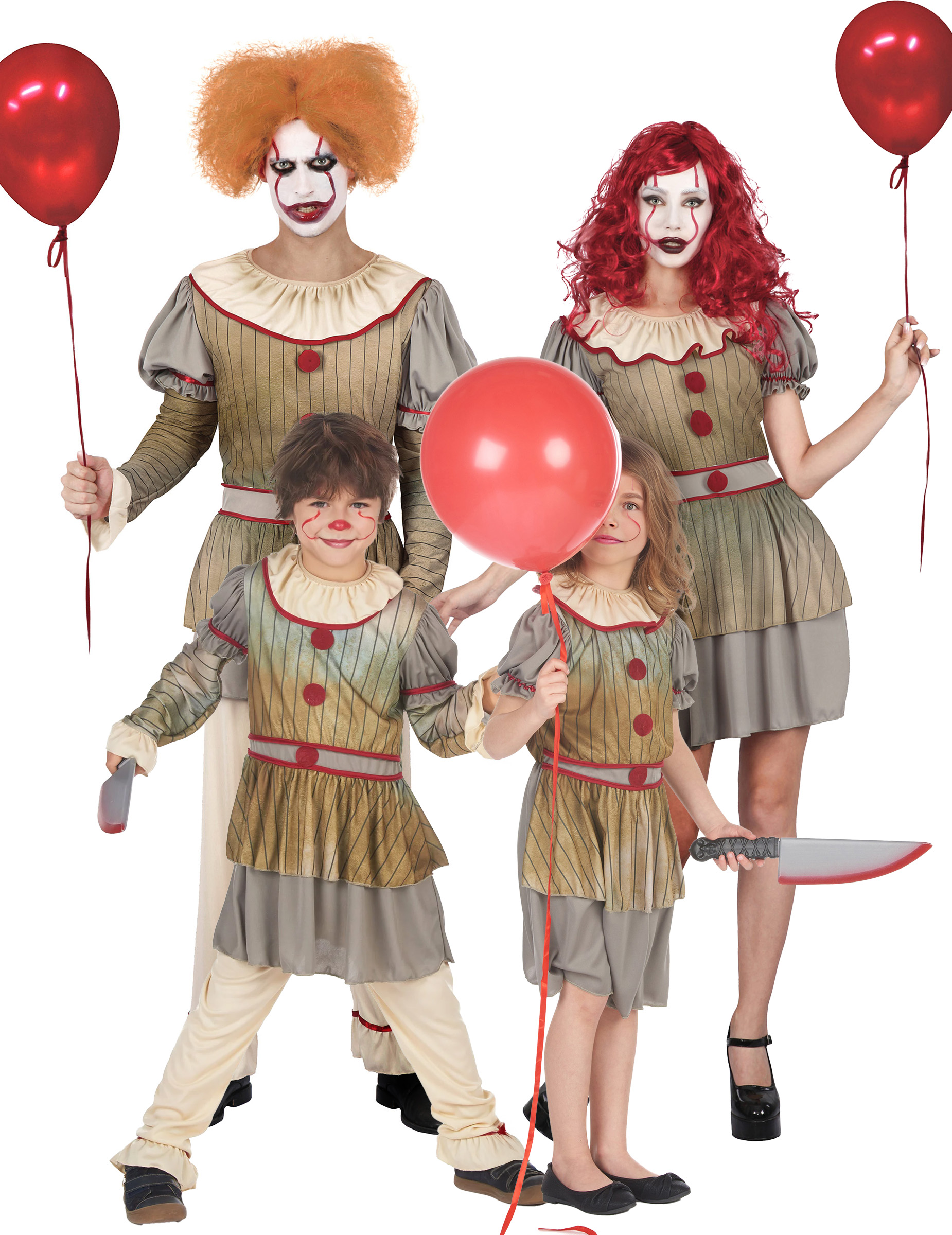Schauriges Clown Familienkostüm Schauriges Clown Familienkostüm von BCI