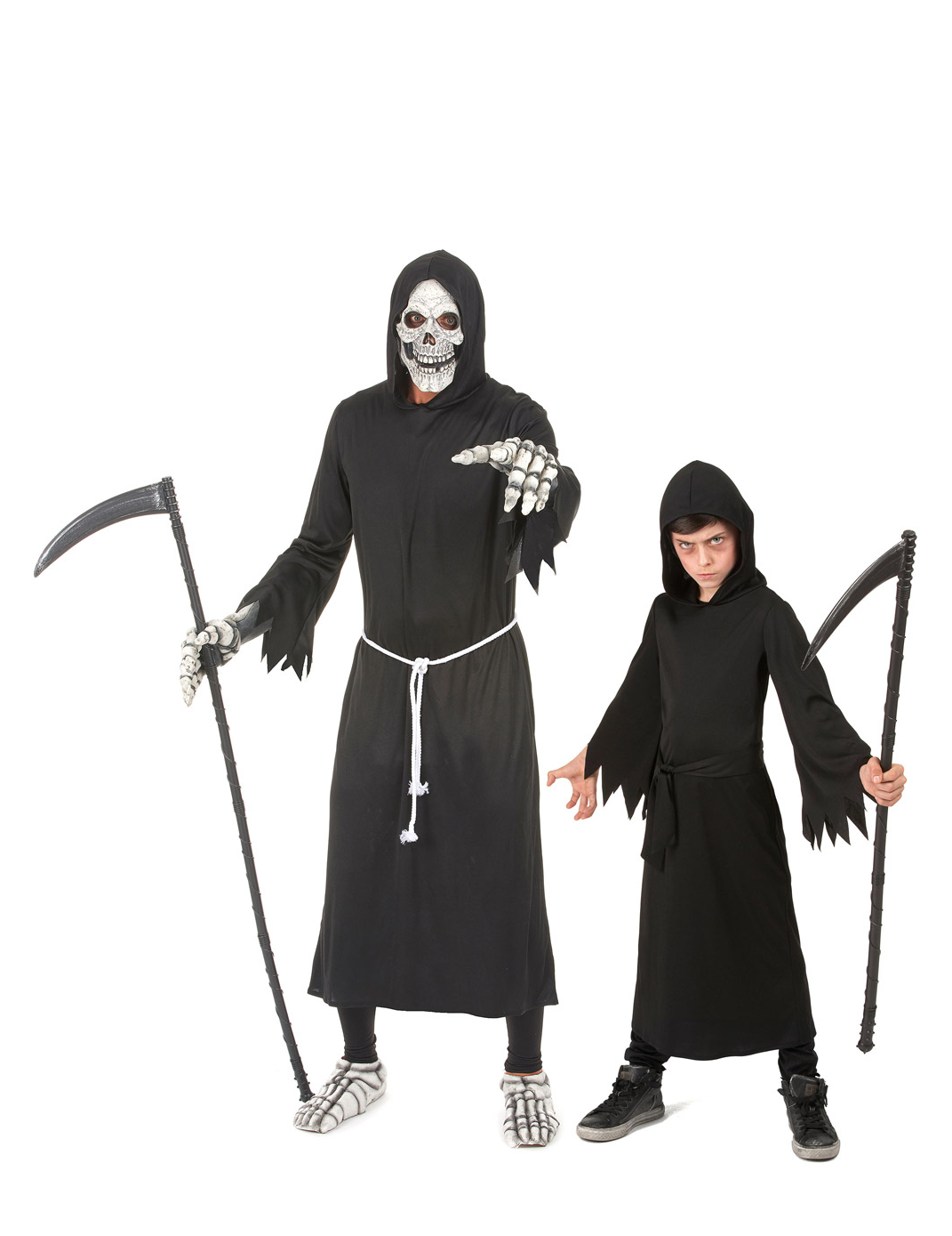 Sensenmann-Paarkostüm Gevatter-Tod-Paarkostüm Vater und Sohn schwarz Sensenmann-Paarkostüm Gevatter-Tod-Paarkostüm Vater und Sohn schwarz von BCI