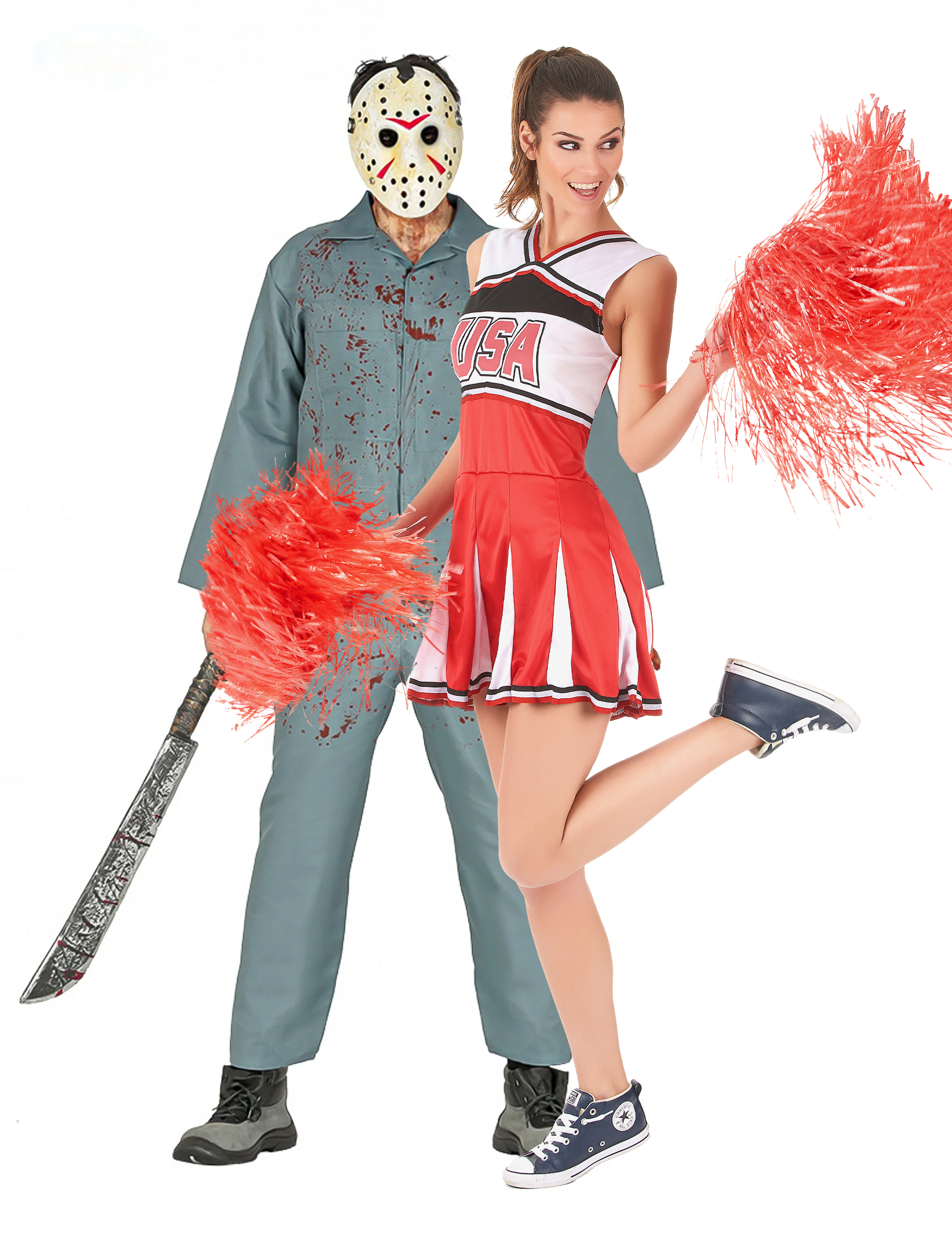 Serienkiller mit Cheerleader Paarkostüm Halloweenkostüm Serienkiller mit Cheerleader Paarkostüm Halloweenkostüm von BCI